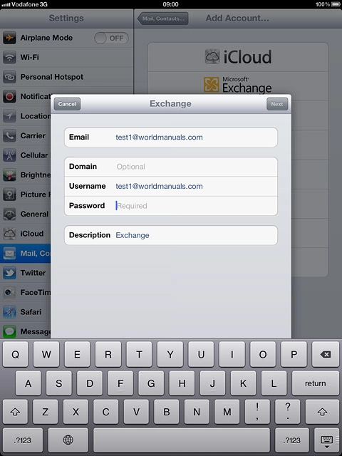 Press Password and key in your password for the server.