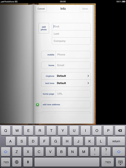 Press First and key in the required first name.