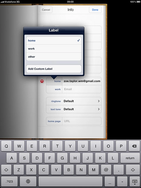 Press the required email type or Add Custom Label.