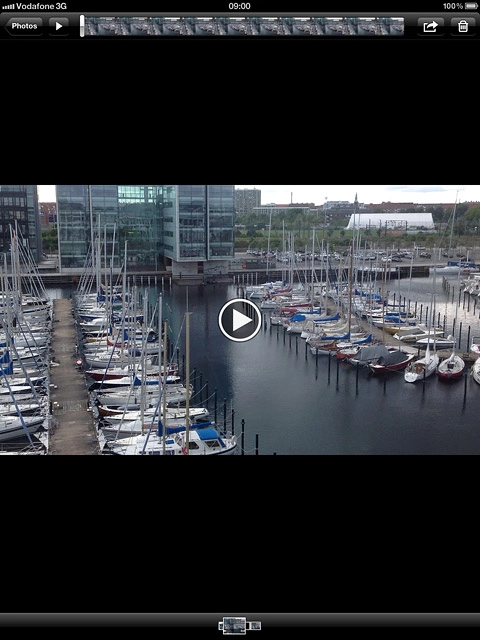 If you've selected a video clip:Press the playback icon.