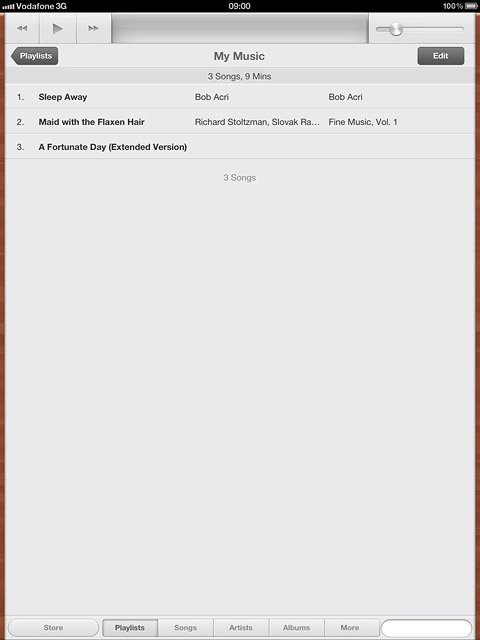 Press the required category.Go to the required audio file.
