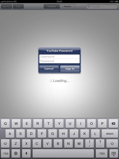 Press Username and key in your username.