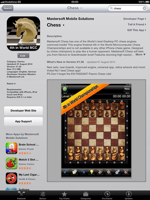 To buy an app:Press the price.