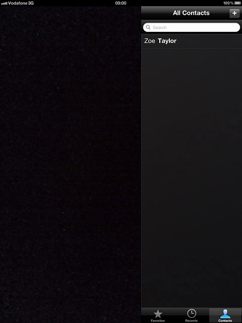 Press the required contact.The contact details are displayed.