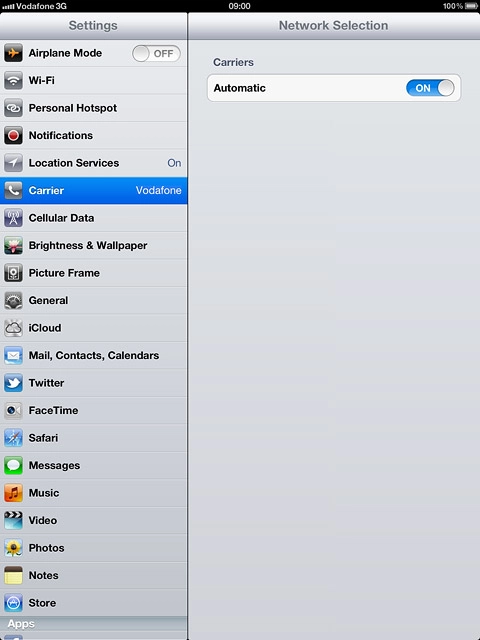 If required, press Automatic to turn off automatic network selection.Your device searches for networks within range.A list of available networks will show on your display.
