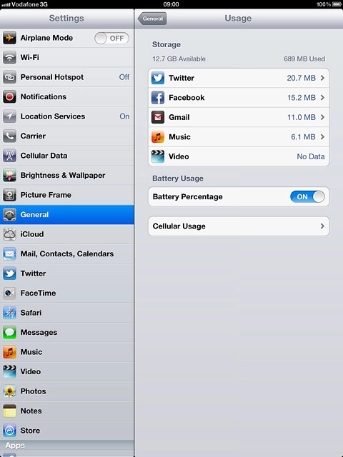 Press Cellular Usage.