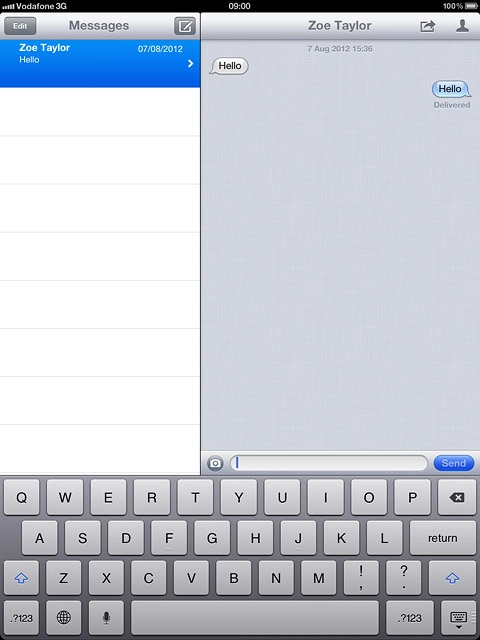 Press the new message icon.