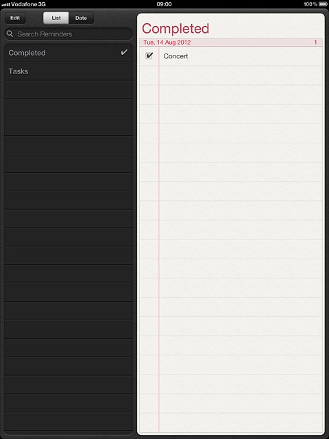Press the required reminder to see it.