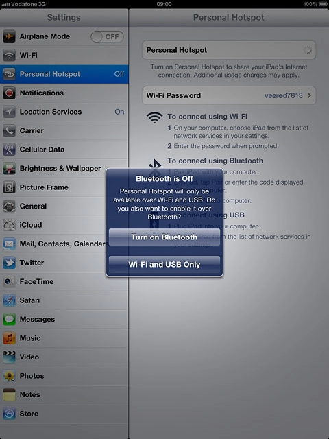 If this is the first time you use the function:Press Wi-Fi and USB Only.