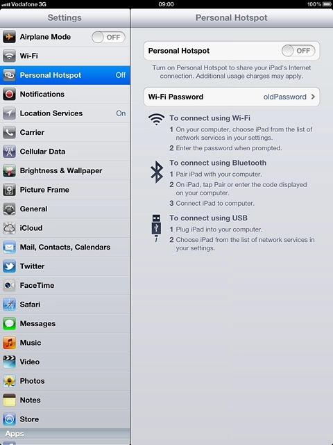 Press Wi-Fi Password.