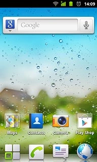 The alarm icon shows that the alarm is set.Further information:Set the alarm