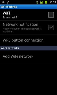 Press WiFi to turn on Wi-Fi.