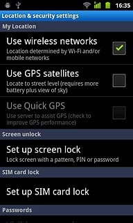 Press Use wireless networks to turn the function on or off.