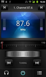 Press the on/off icon.