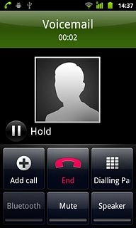 Press End to end the call.