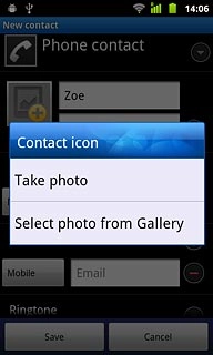 To take a new picture:Press Take photo.