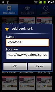 Press OK to save the bookmark.
