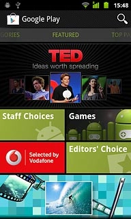 To search by application name:Press the search icon.