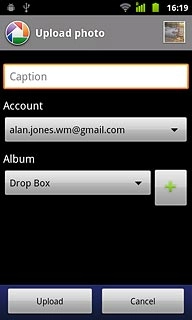 Key in text for the picture.Press Upload.