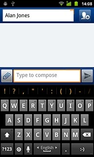 To key in numbers or symbols:Press ?123.