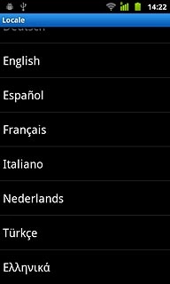 Press the required language.