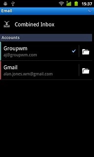 Press the required email account.