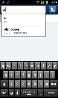 Press the required contact.