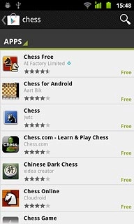 Press the required application.