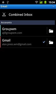 Press and hold the required email account until a pop-up menu is displayed.