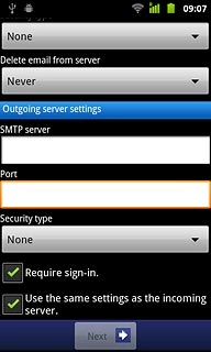 Press the field below Port and key in 25