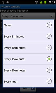 Press the required period.