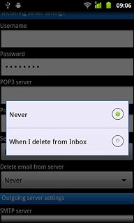 Press Never or When I delete from Inbox.