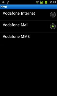 Press Vodafone Mail.