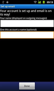 Press Done.Wait while your phone retrieves new email messages.