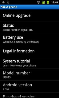 View your phone's software version below Android version.