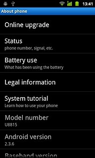 Press Online upgrade.If a new software version is available, it's displayed.Follow the instructions on the display to update your phone's software.