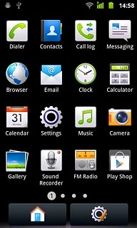 Press the messages icon.
