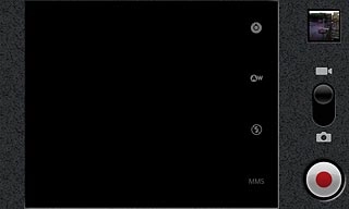 If the video recorder is turned on:Press the camera icon.