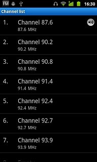 Press the required channel.