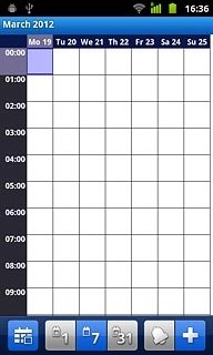 To go to week view:Press 7.