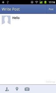 Key in the required text and press Post.