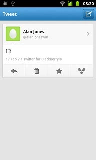 Press the reply icon.