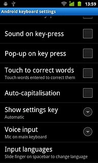 Press Input languages.