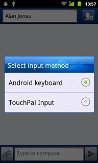 To select QWERTY keypad:Press Android keyboard.
