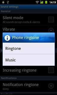 Press Ringtone or Music.