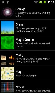 Press the required background image.