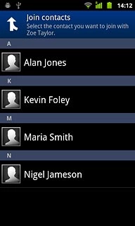 Press the required contact.