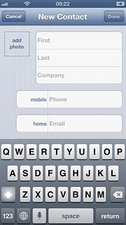 Press First and key in the required first name.