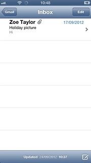 Press the required email message to read it.
