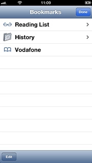 Press the required bookmark.
